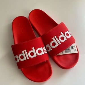 NWT Men’s Adidas Red Slides